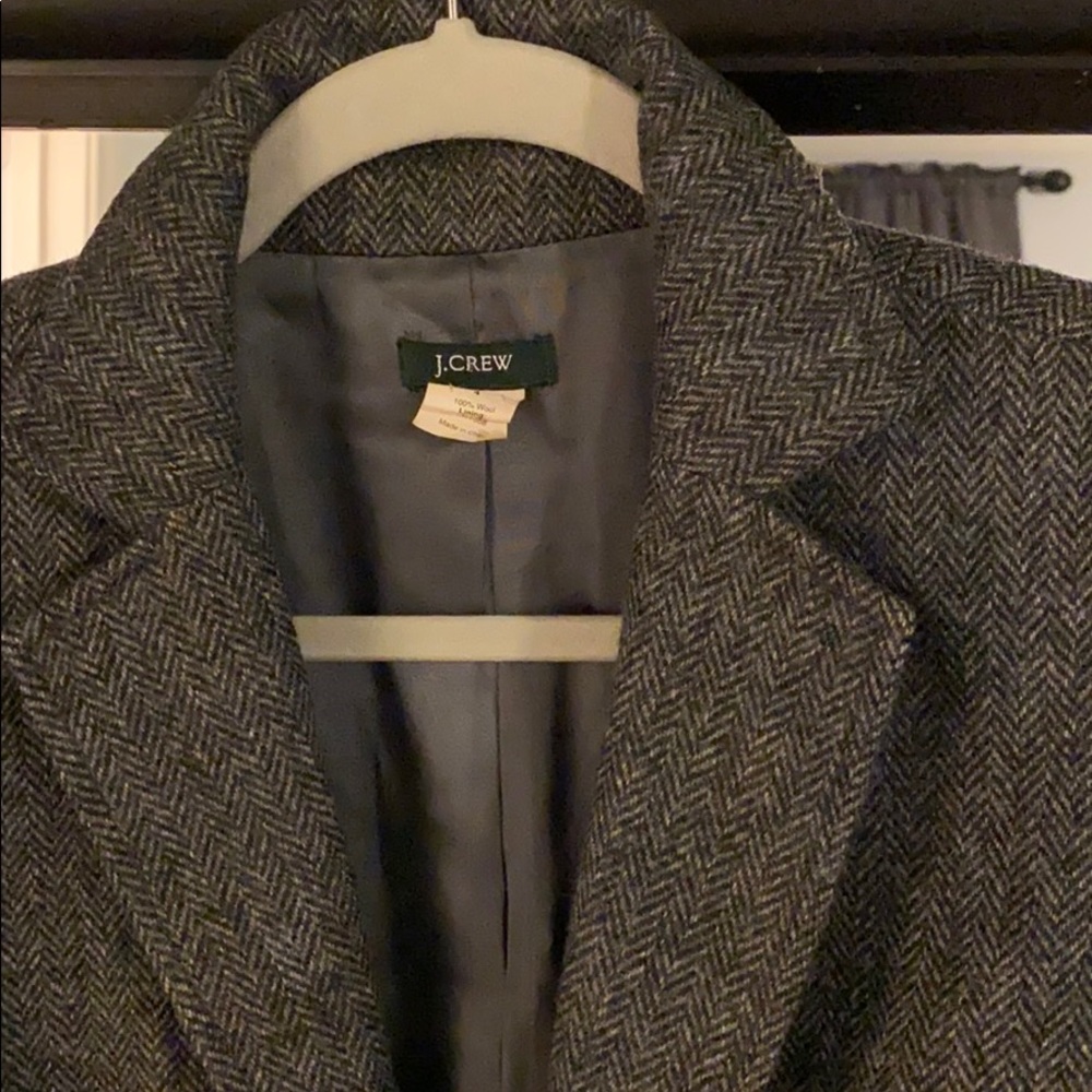 J Crew Tweed Fitted Blazer Size 4 EUC